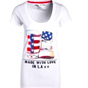 Rockstars & Angels Chucks Tee American Flag